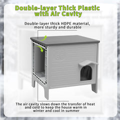 Deblue HDPE double-couche: matériau robuste, résistance accrue pour chats actifs.