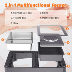Decflow base anti-glissement et durable en ABS et acier.