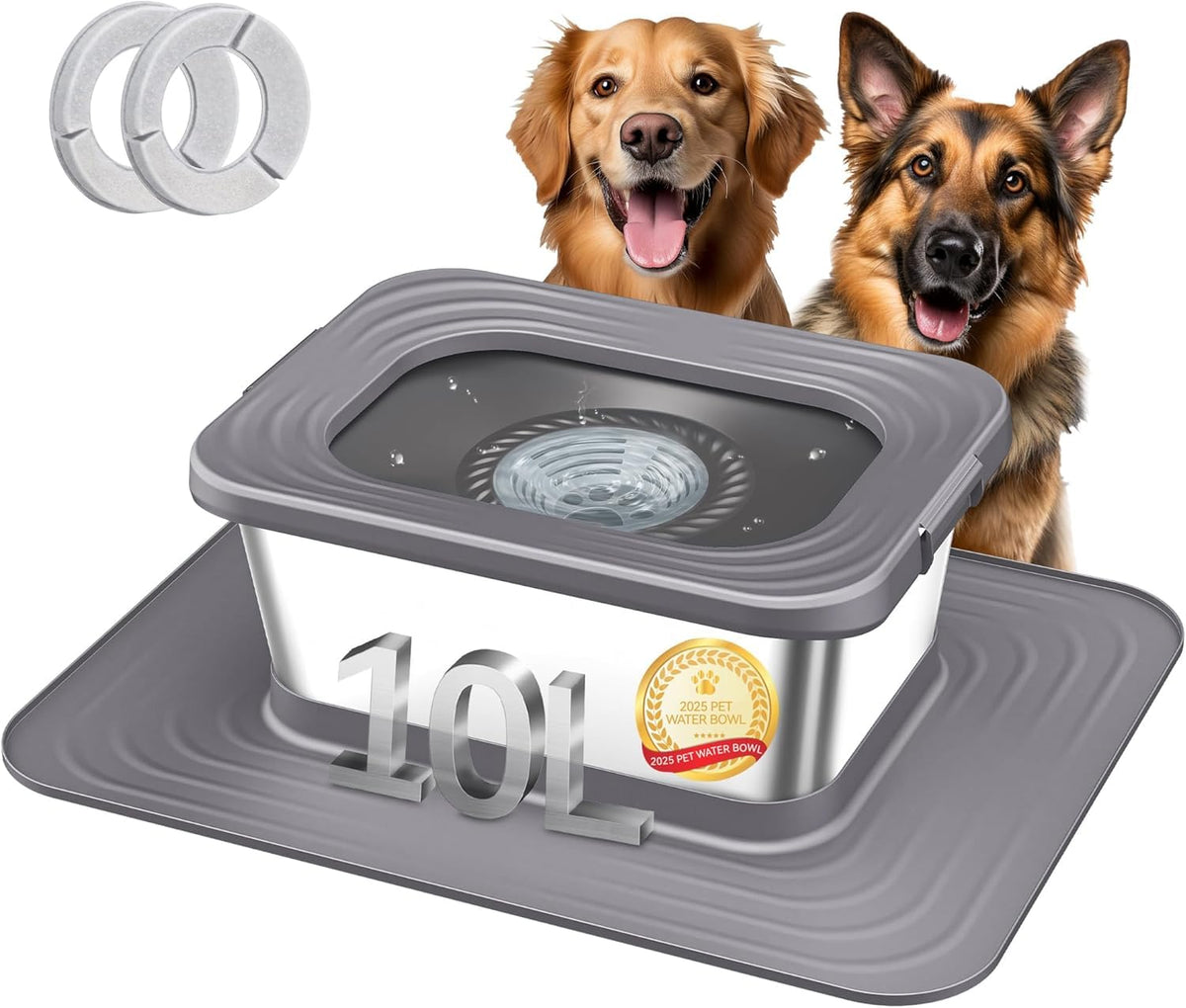 Decflow bol eau chien 10l, grande capacité pour chiens, moins de remplissages.