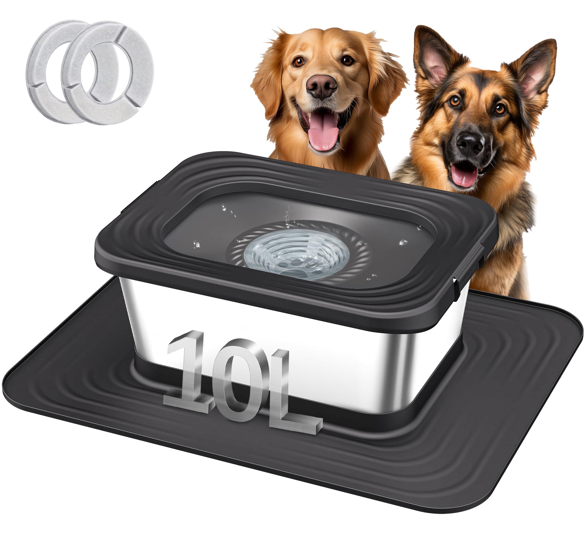 Bol d'eau Decflow 10L: grande capacité pour chiens de grande taille