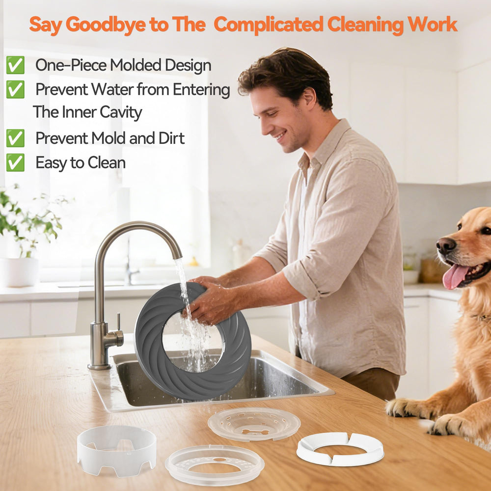 Decflow bol eau chien disque flottant : hydratation lente et contrôlée.