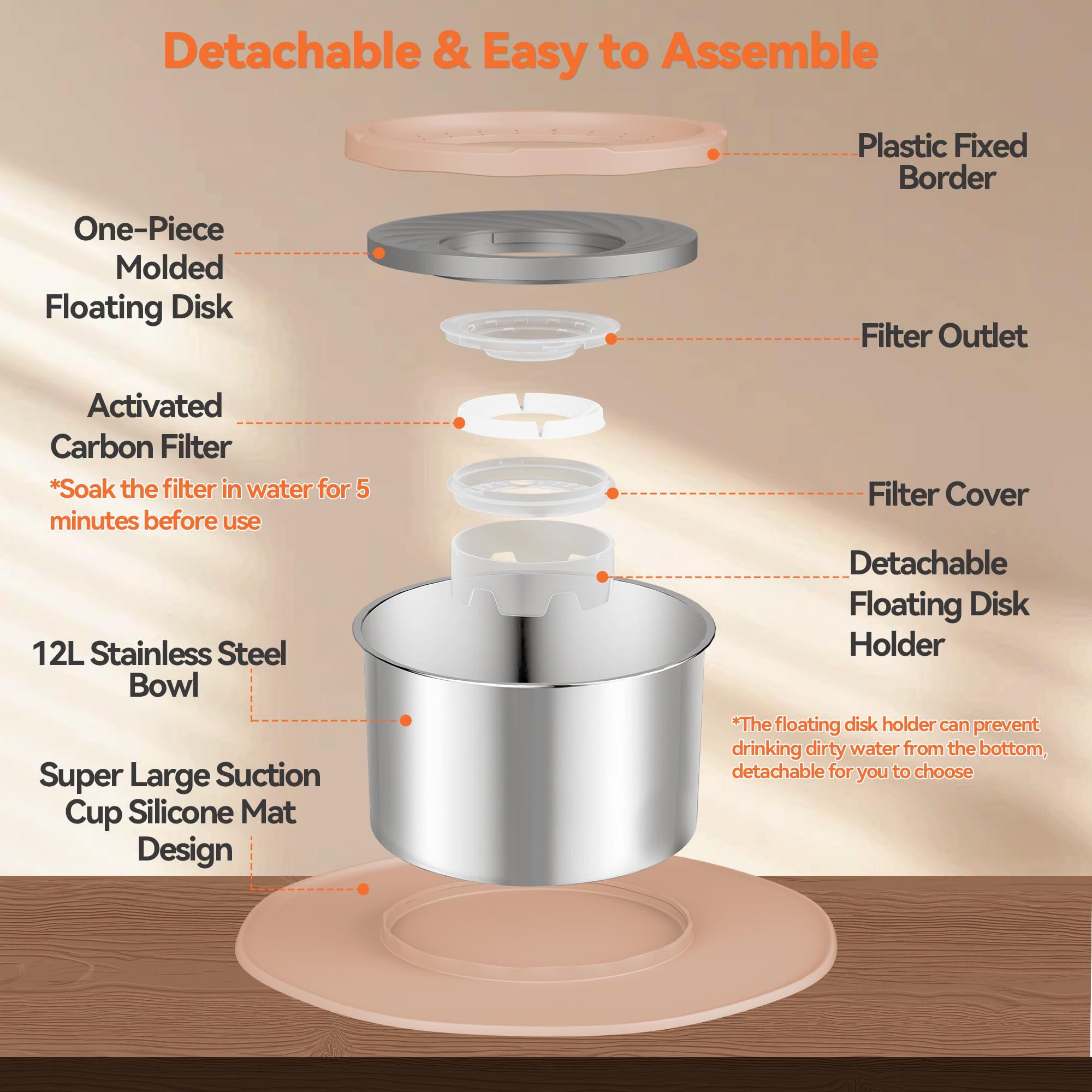 Bol eau durable en inox Decflow, choix fiable.