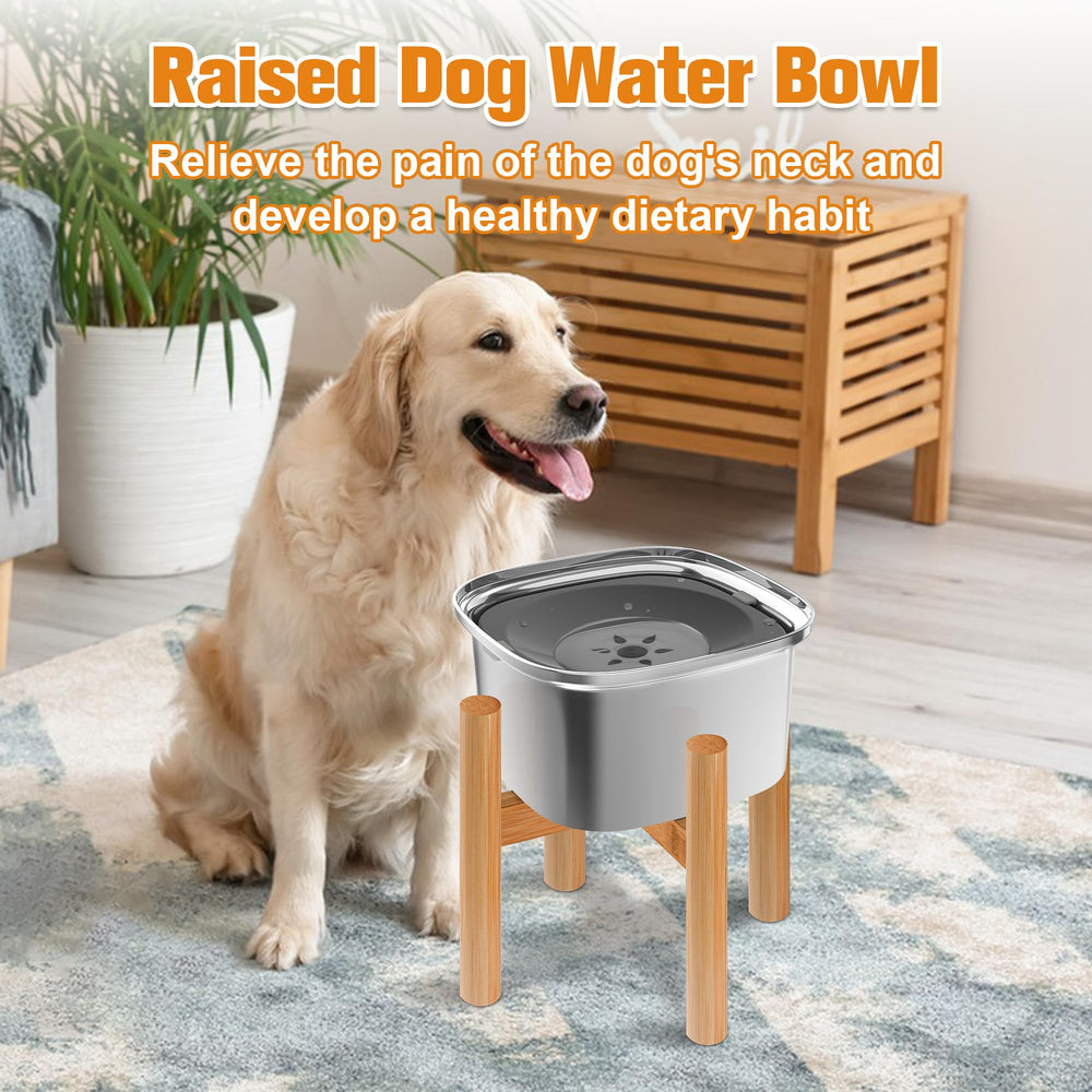 Decflow ensemble durable inox et bois robuste pour chien