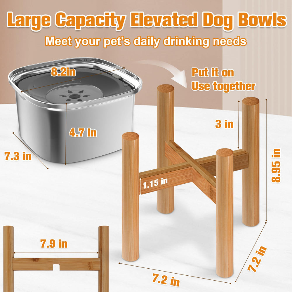 Decflow support bois élevé pour bol chien, hauteur ergonomique