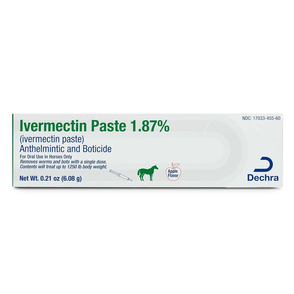 Goût pomme Dechra Ivermectine Pâte facilite l’administration.