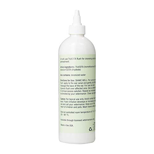 Application de Dechra TrizEDTA Flush pour un soin doux des oreilles chien ou chat.