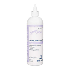 Flacon Dechra TrizULTRA + Keto Flush de 12 oz, nettoyage des oreilles sensibles.