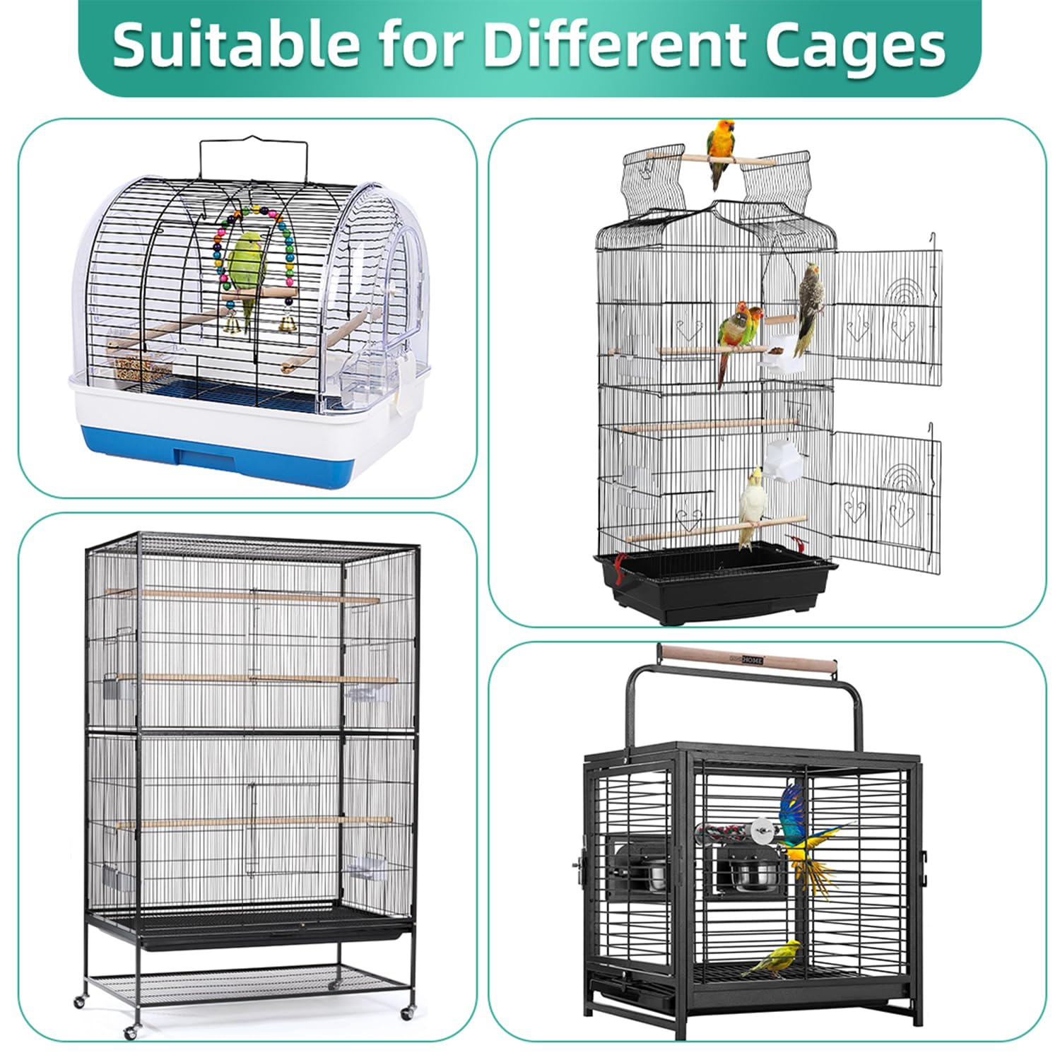 DECKALY ventilation et lumière autour de la cage oiseau, ambiance confortable.