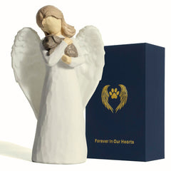 DecorSmart figurine deuil chien ange symbole d'amour durable pour le souvenir