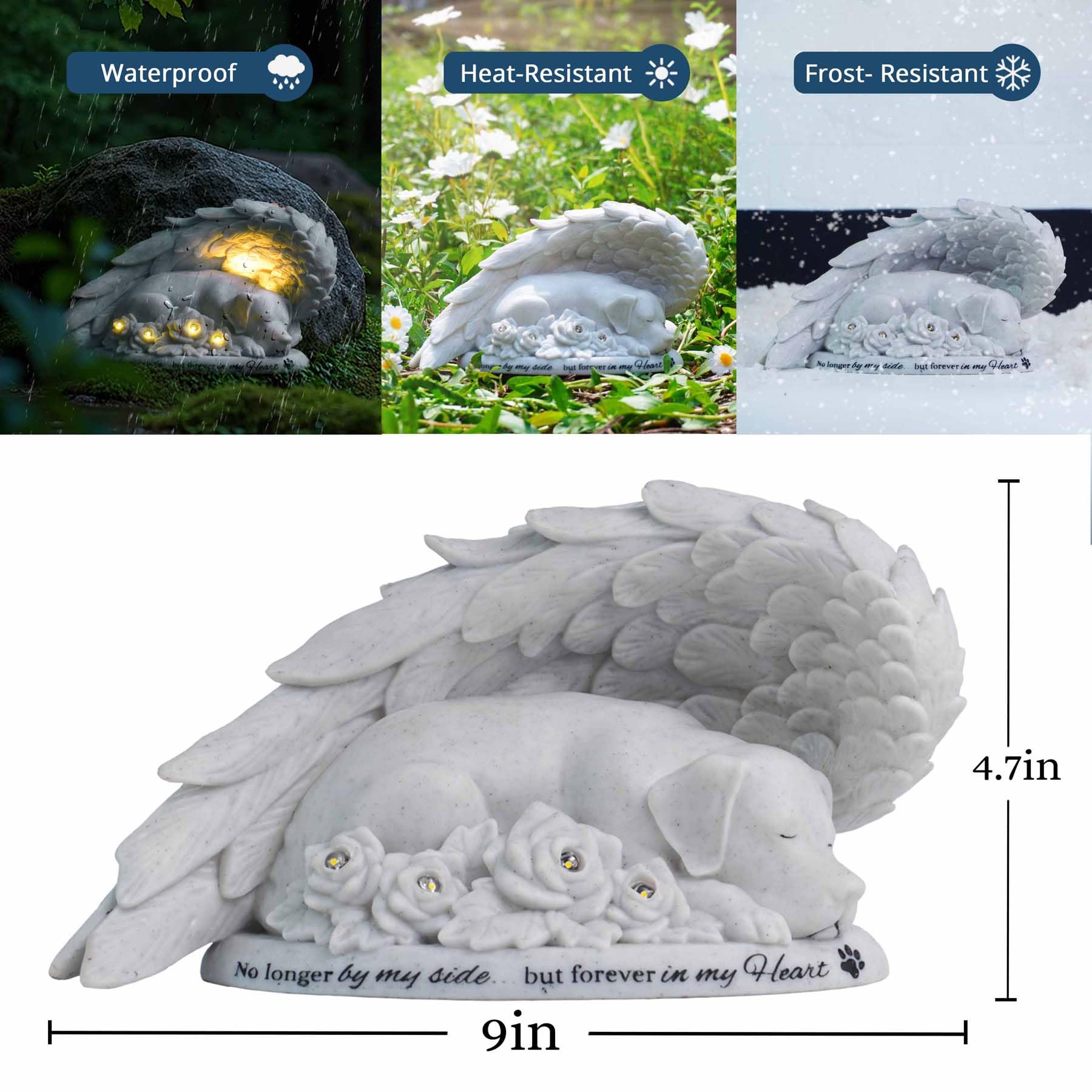 DecorSmart Mémorial chien – cadeau sincère exprimant l’empathie et le souvenir.
