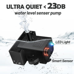 Pompe DEEIPET LED rouge indique quand le réservoir doit être rempli.
