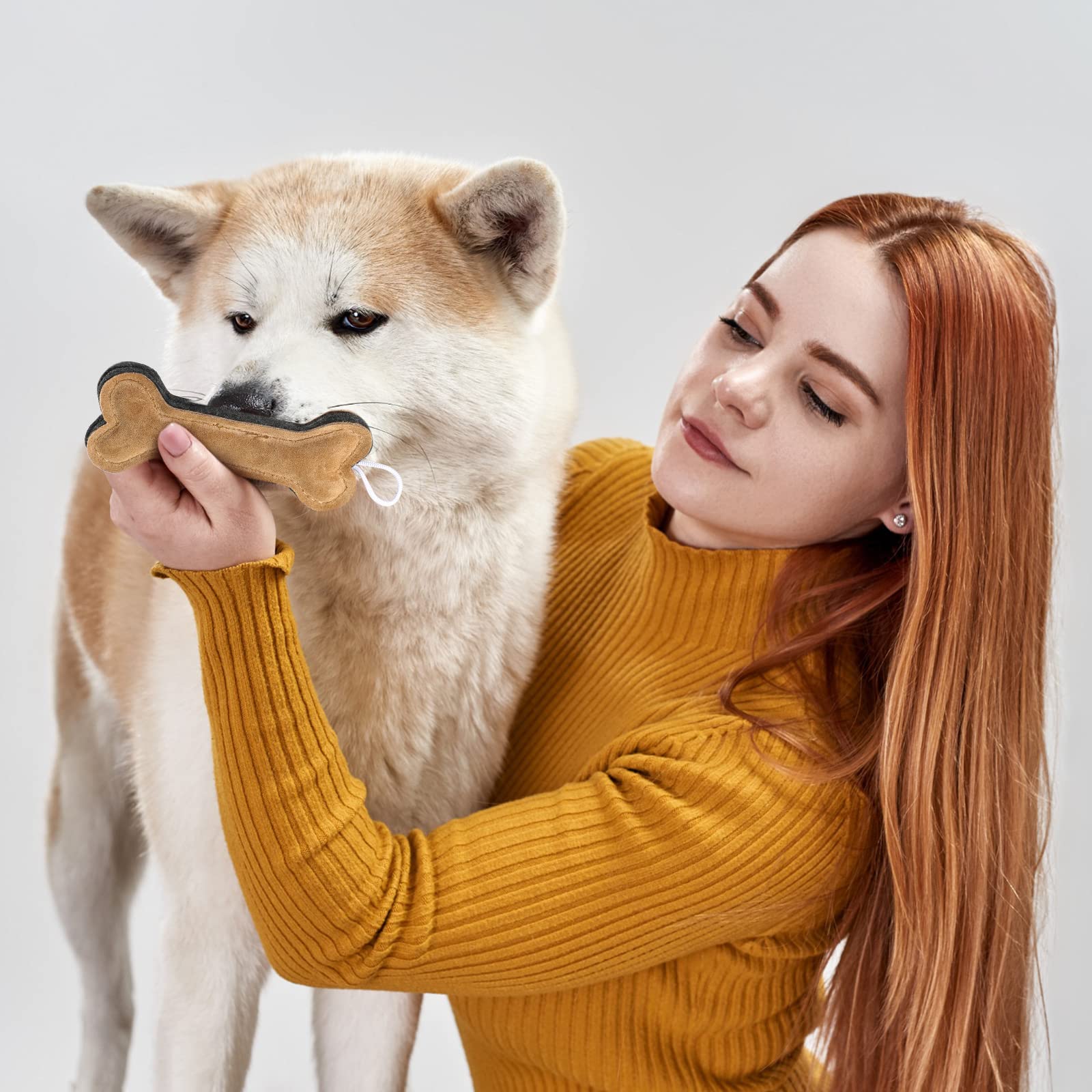 Deekin cadeau jouet chien en cuir, idée pratique pour les propriétaires.