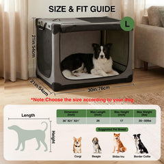 Cage Deekuiwi pour chien avec 4 portes zippées et ventilation efficace.