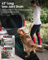 Rampe légère Deekuiwi adaptée aux chiens lourds.