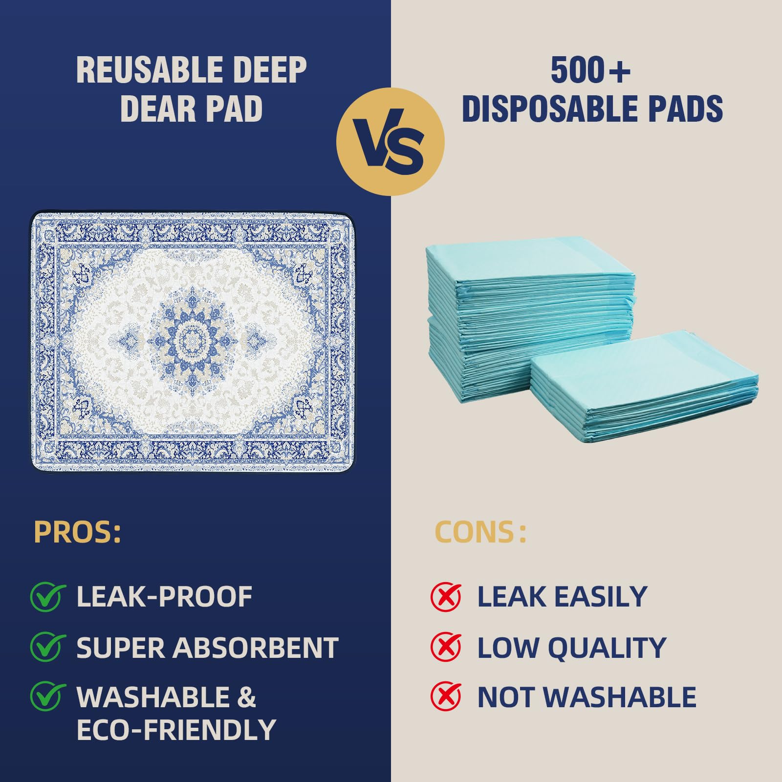 Deep Dear bord anti-déversement et motif multicolore élégant.