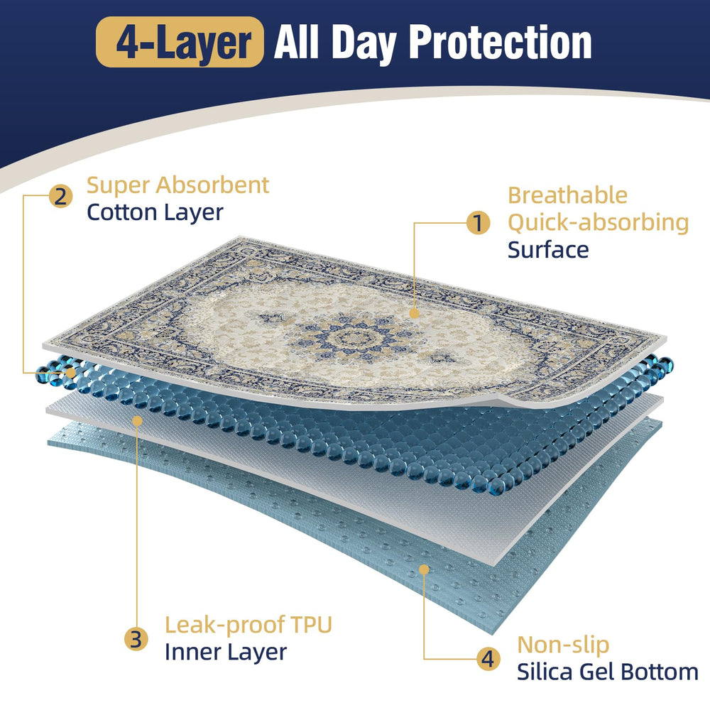 Deep Dear motif multicolore sur tapis-pipi, pour décorer et protéger.