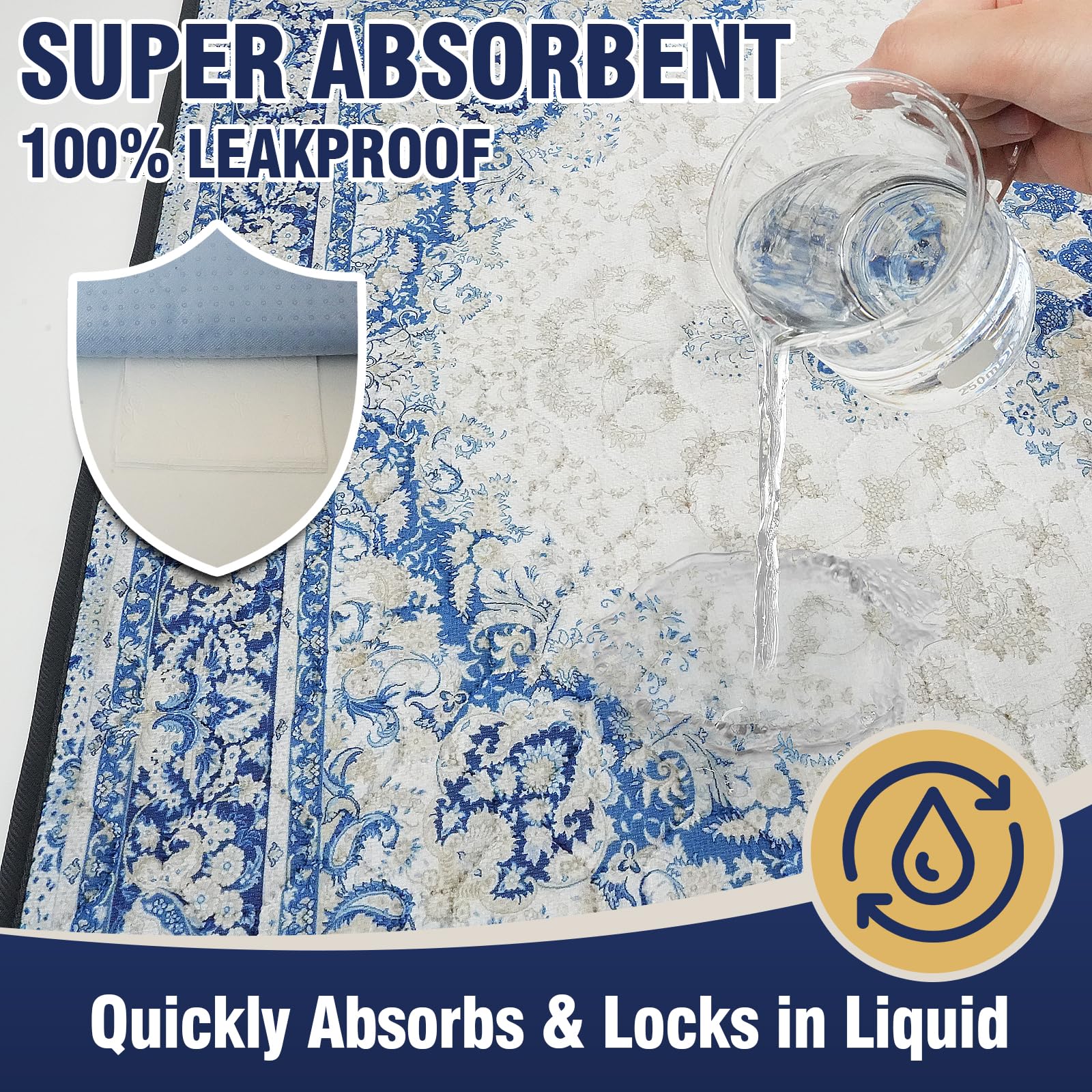 Deep Dear noyau absorbant, capte l’urine rapidement pour sol propre.