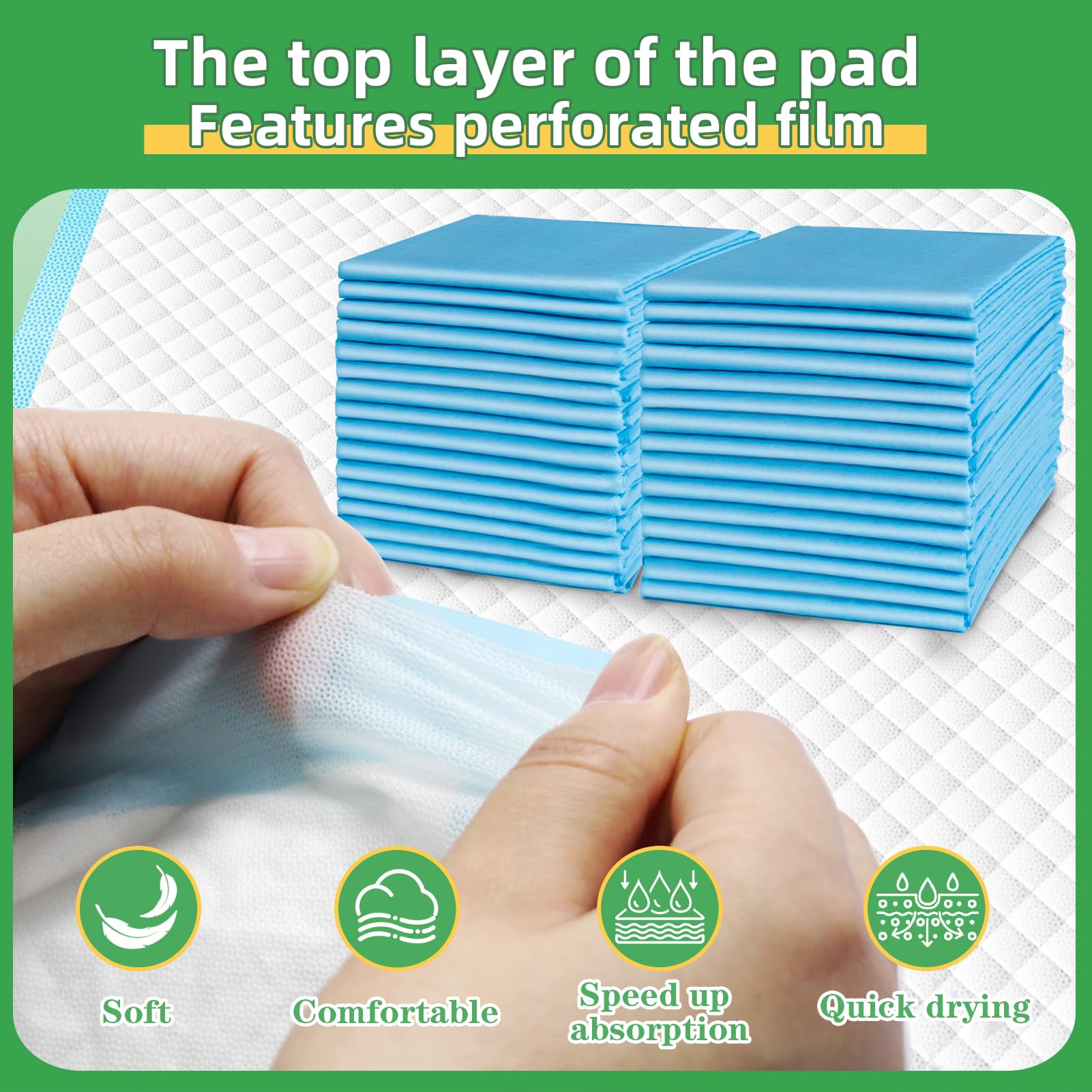 Deep Dear tapis absorbant pipi chien XXL 30x36: évacuation rapide du liquide.