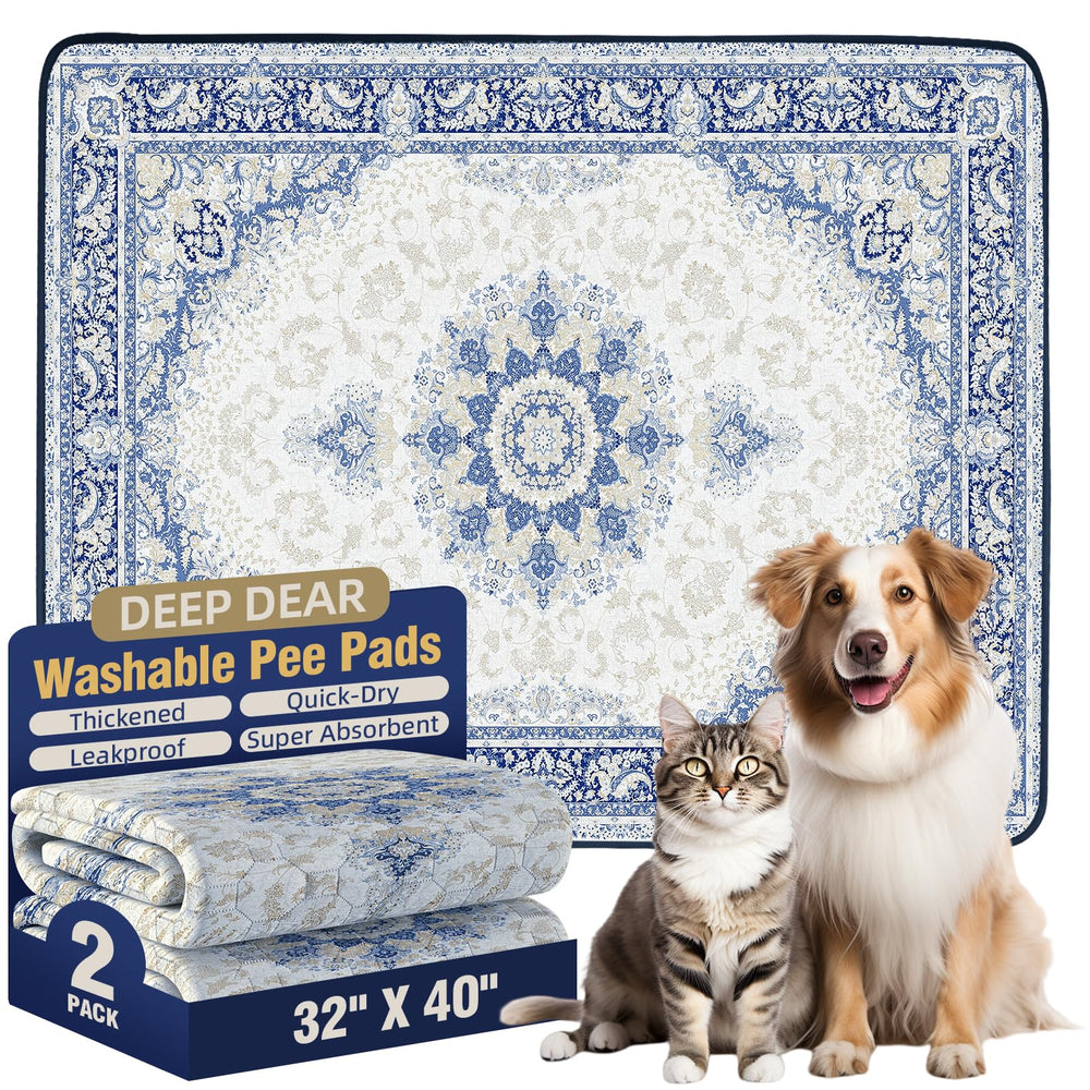 Deep Dear tapis-pipi chien 40x32 cm, duo réutilisable pour apprentissage.