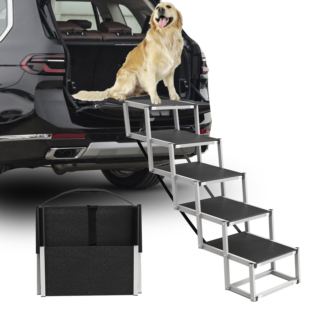 DeerGym escalier-chien-grande-5-etages, accès sécurisé à la voiture pour chiens imposants.