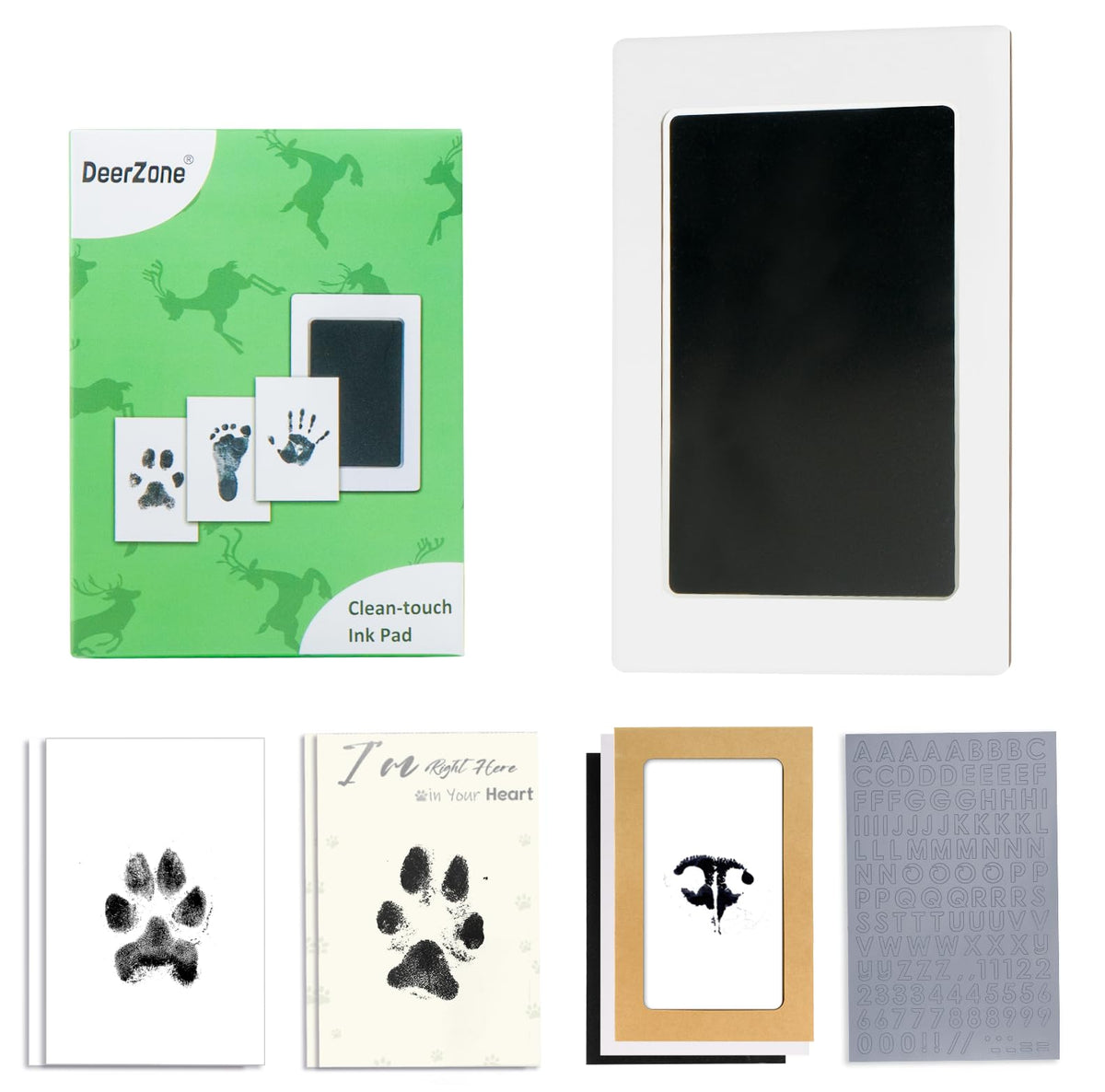 Kit DeerZone empreinte patte sans encre pour chiens et chats
