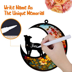 DeerZone – mémorial chien en acrylique, durable et lumineux sous le soleil.