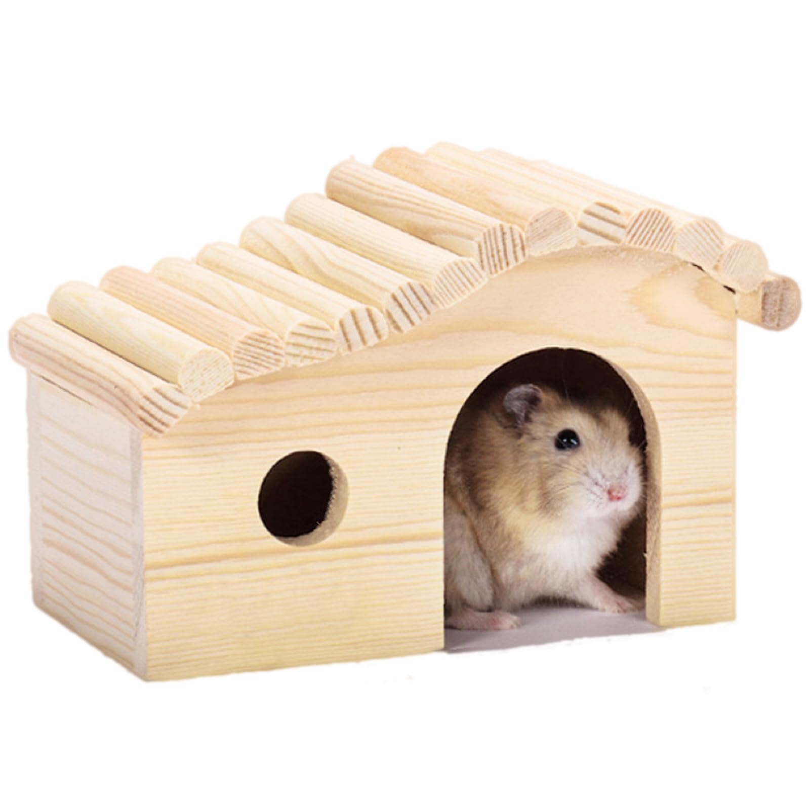 DEFKIYT Hamster Hideout bois forêt, extérieur accueillant pour cacher et se reposer.