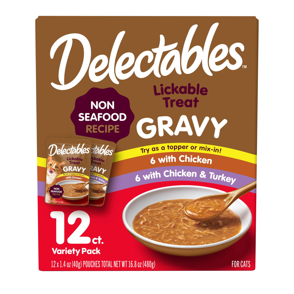 Friandise a lecher Delectables en poche 40g, texture riche et appétissante