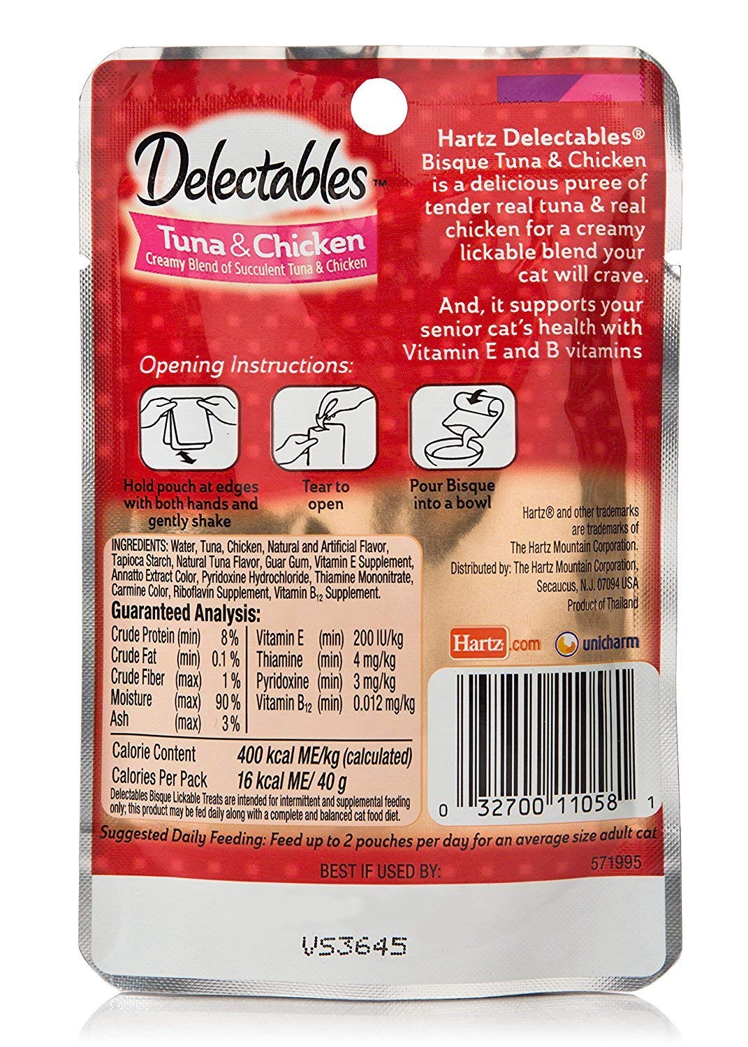 Delectables Hartz Bisque texture crèmeuse, facile à servir sur la nourriture.