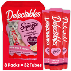 Delectables Kitten Squeeze Up: tube crème prêt pour alimentation des chatons.