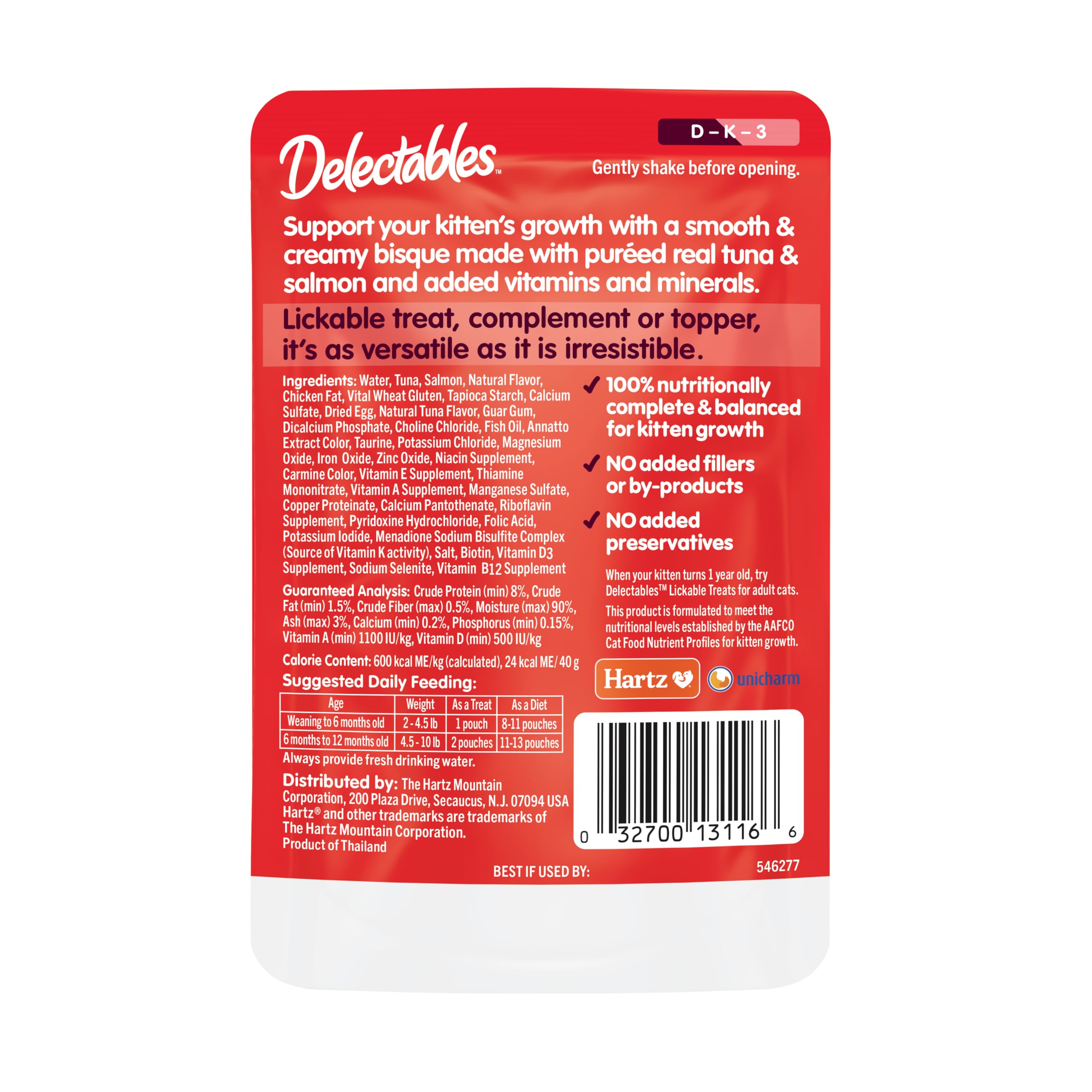 Sans conservateurs ajoutés dans Delectables Lickable Bisque.