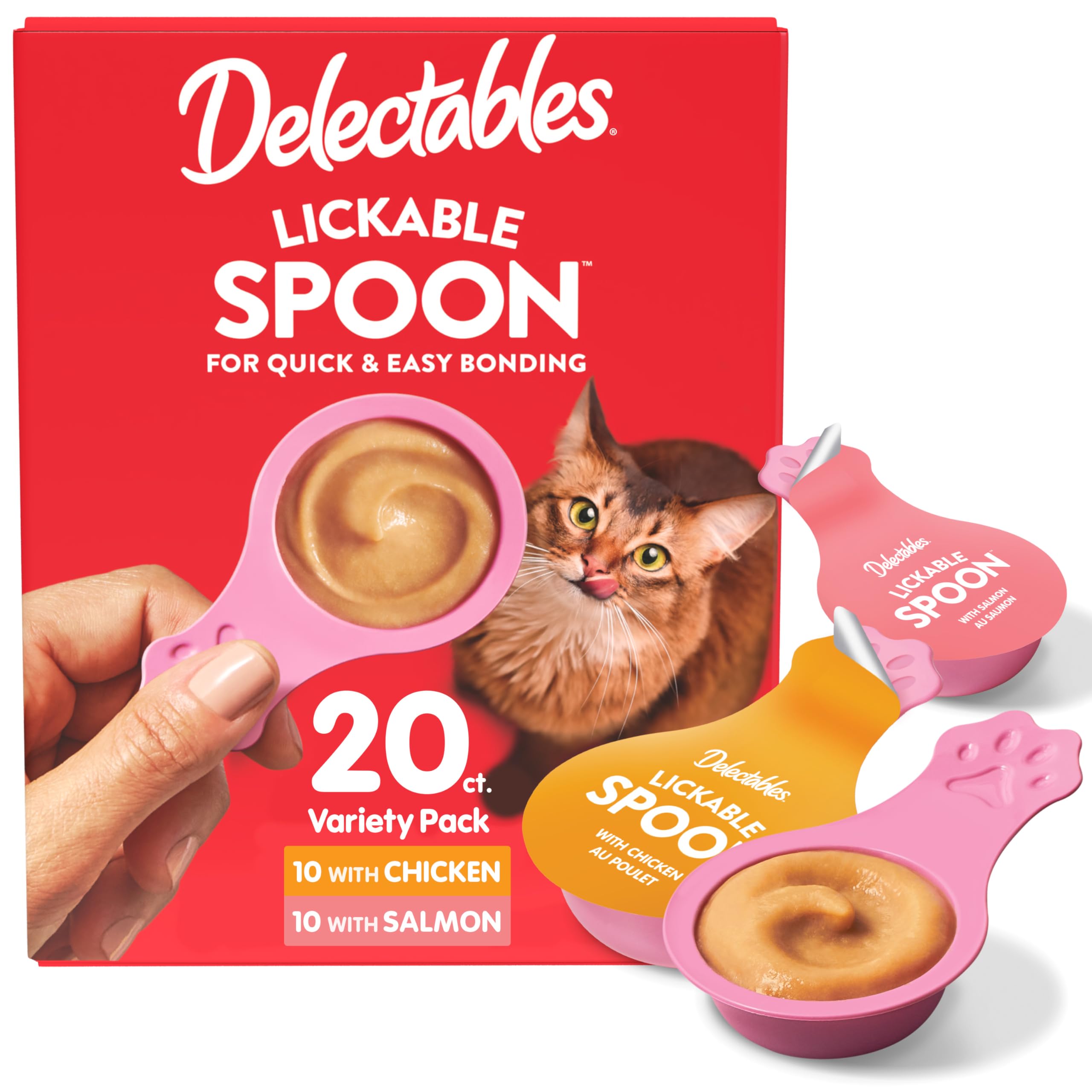 Delectables emballage extérieur, accès rapide pour collation chat pratique