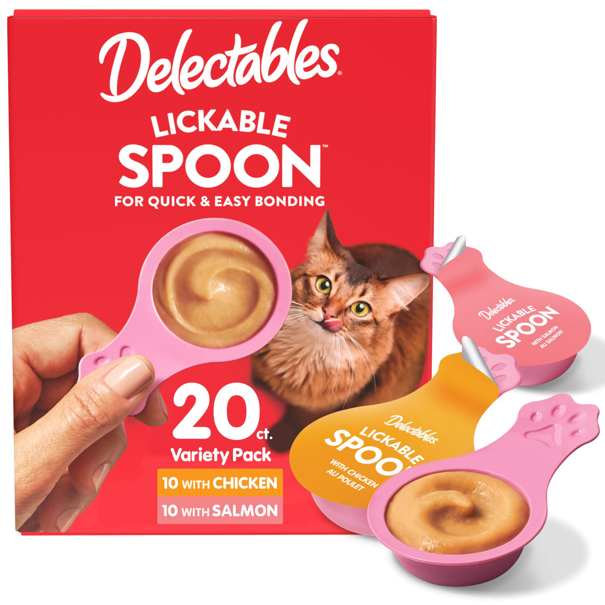 Delectables emballage extérieur, accès rapide pour collation chat pratique