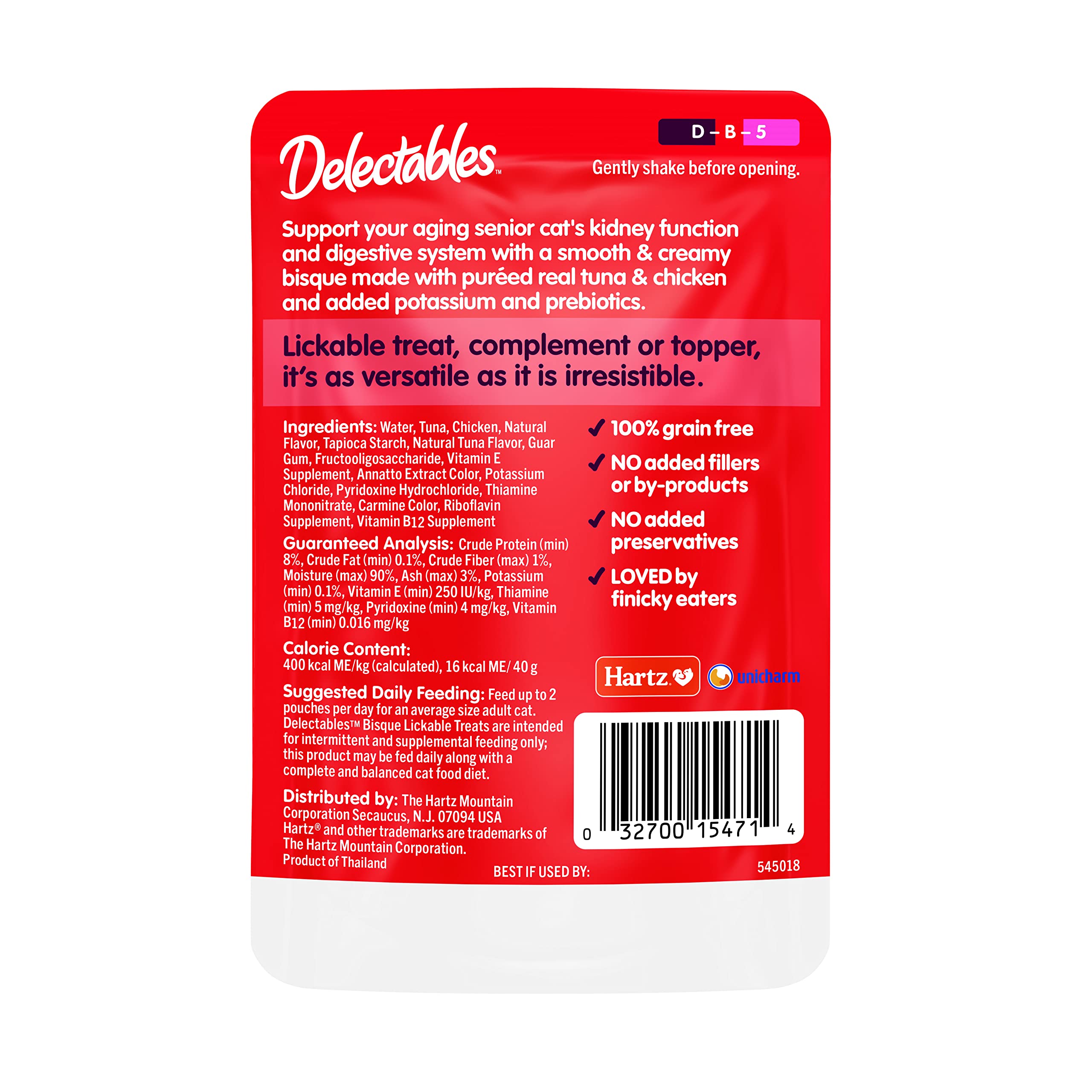 Delectables Portion individuelle 40 g — pratique et fraîcheur.