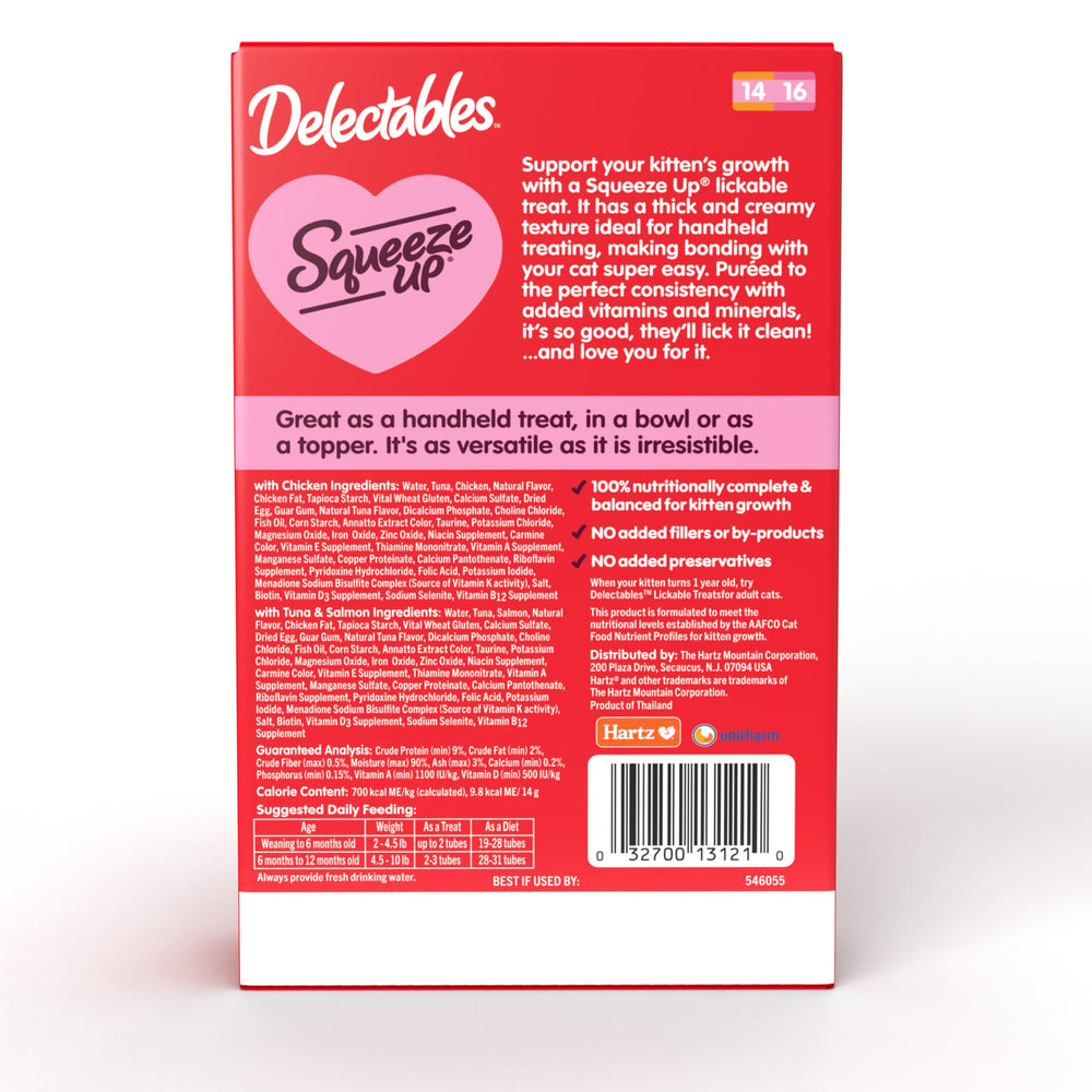 Pack de 20 tubes Delectables Squeeze Up pour chaton