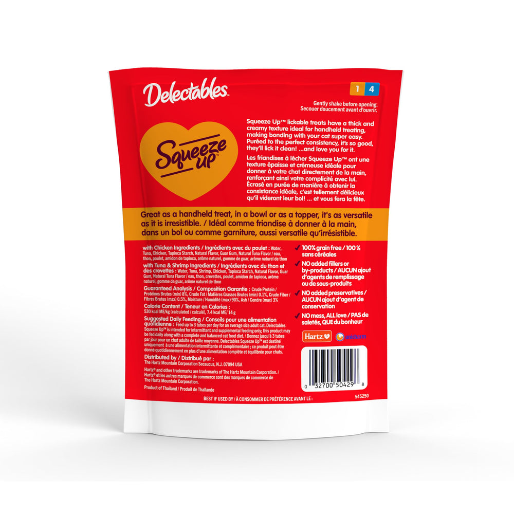 Delectables Squeeze Up emballage-pratique: nettoyage rapide après partage.