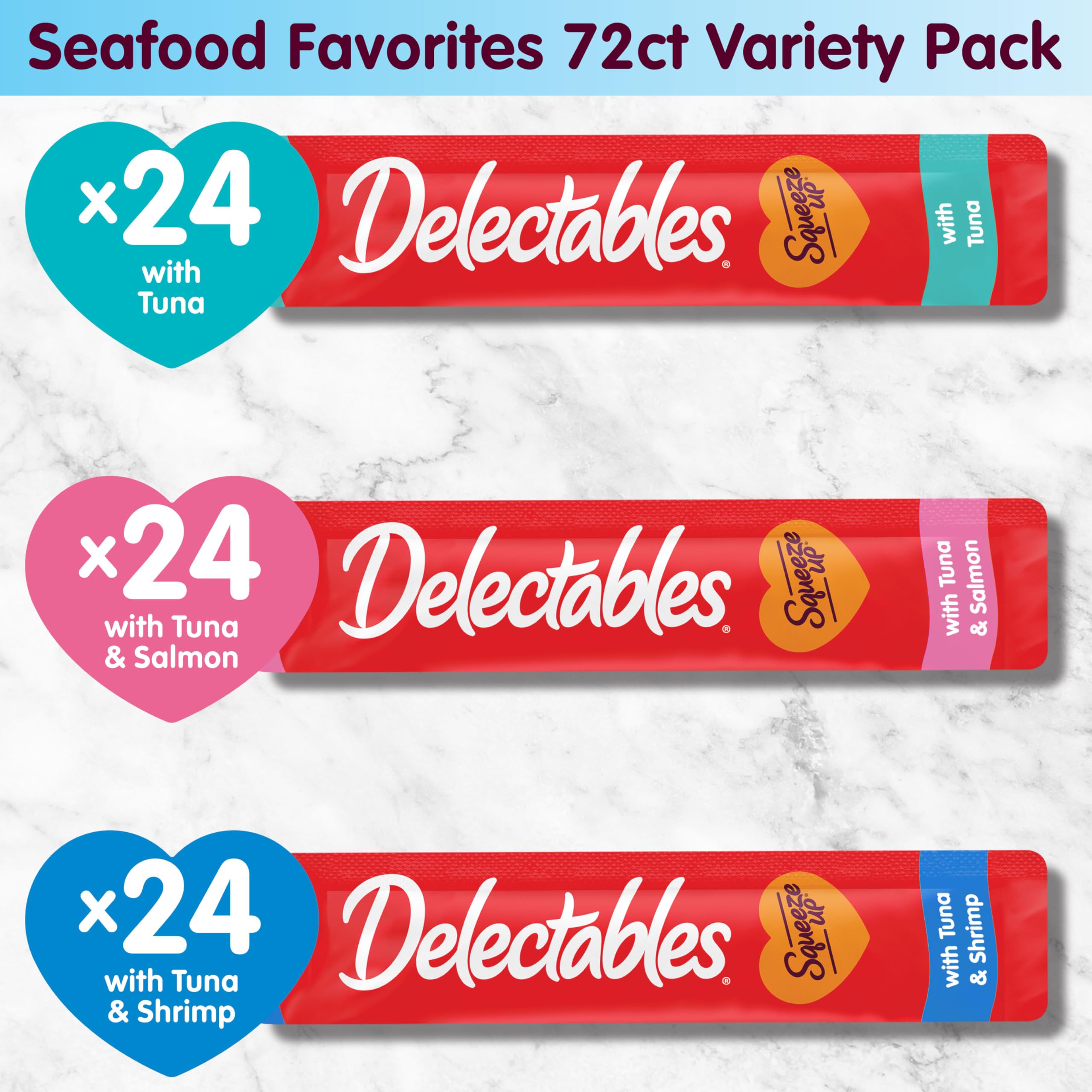 Delectables Squeeze Up sans sous-produits et sans conservateurs ajoutés.