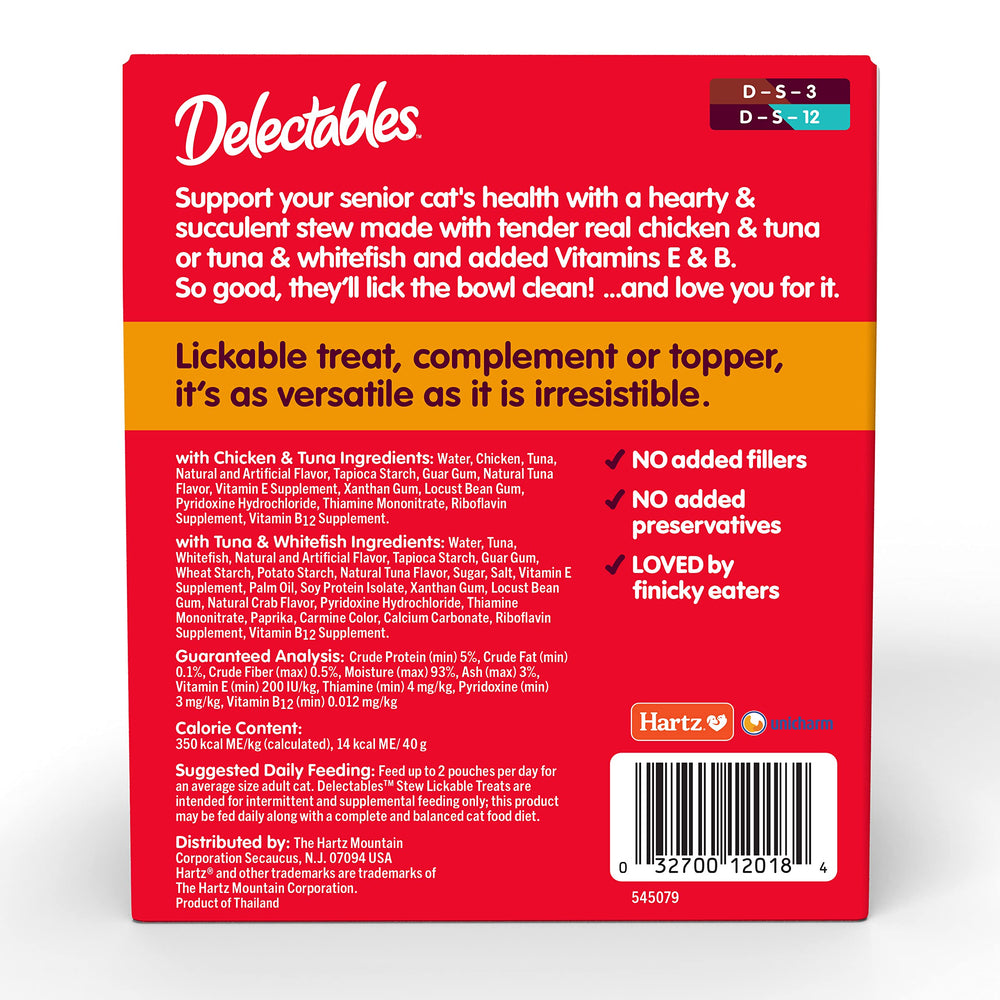 Delectables Stew Senior, sachet individuel thon, snack rapide