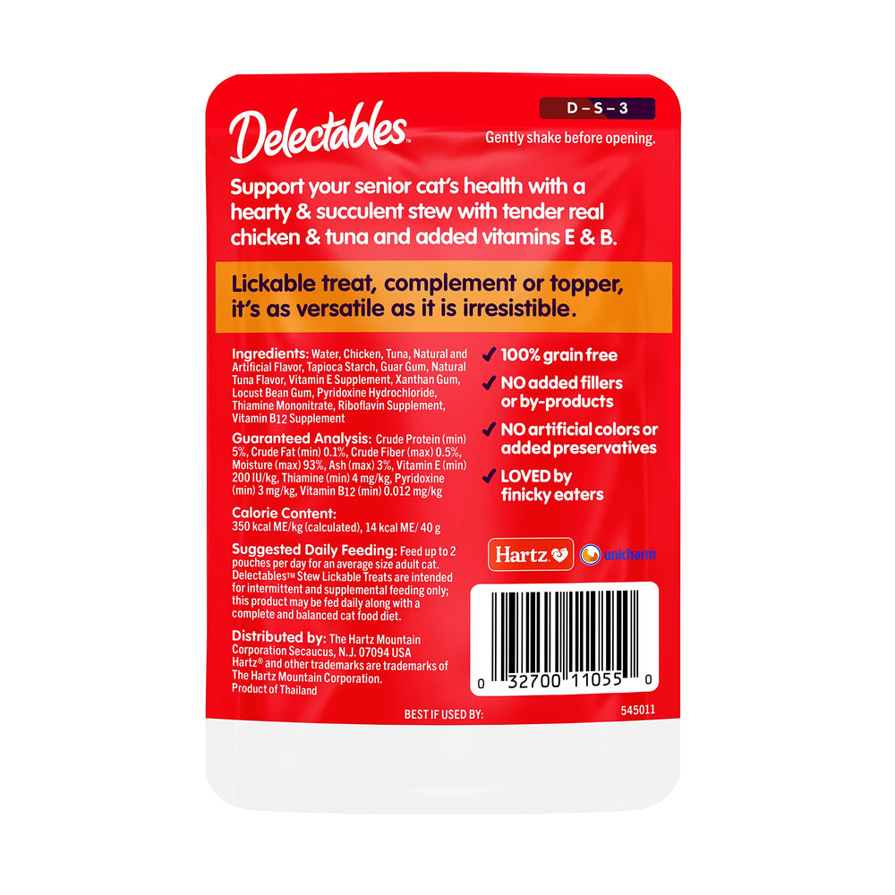 Delectables Stew Senior Chat – toppant parfait pour l’alimentation quotidienne.
