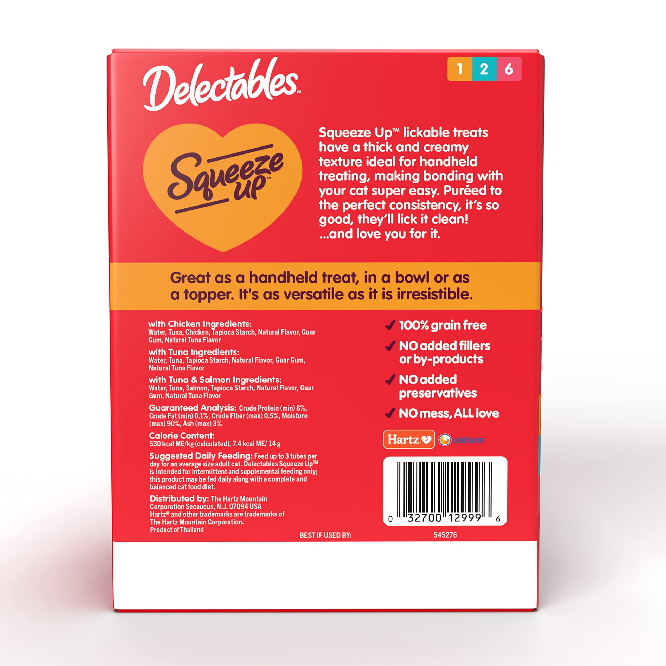 Ingrédients de qualité dans Delectables Squeeze Up, sans additifs