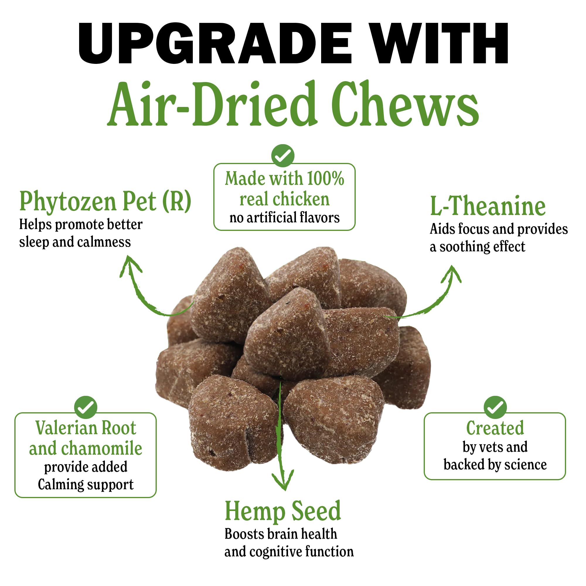 Friandises Deley Naturals pour chien utiles lors des visites chez le vétérinaire.