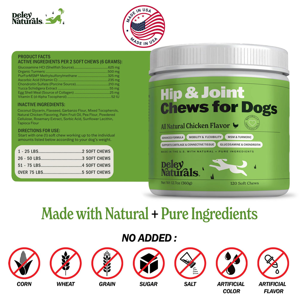 Deley Naturals – goût poulet savoureux, prise quotidienne facilitée.