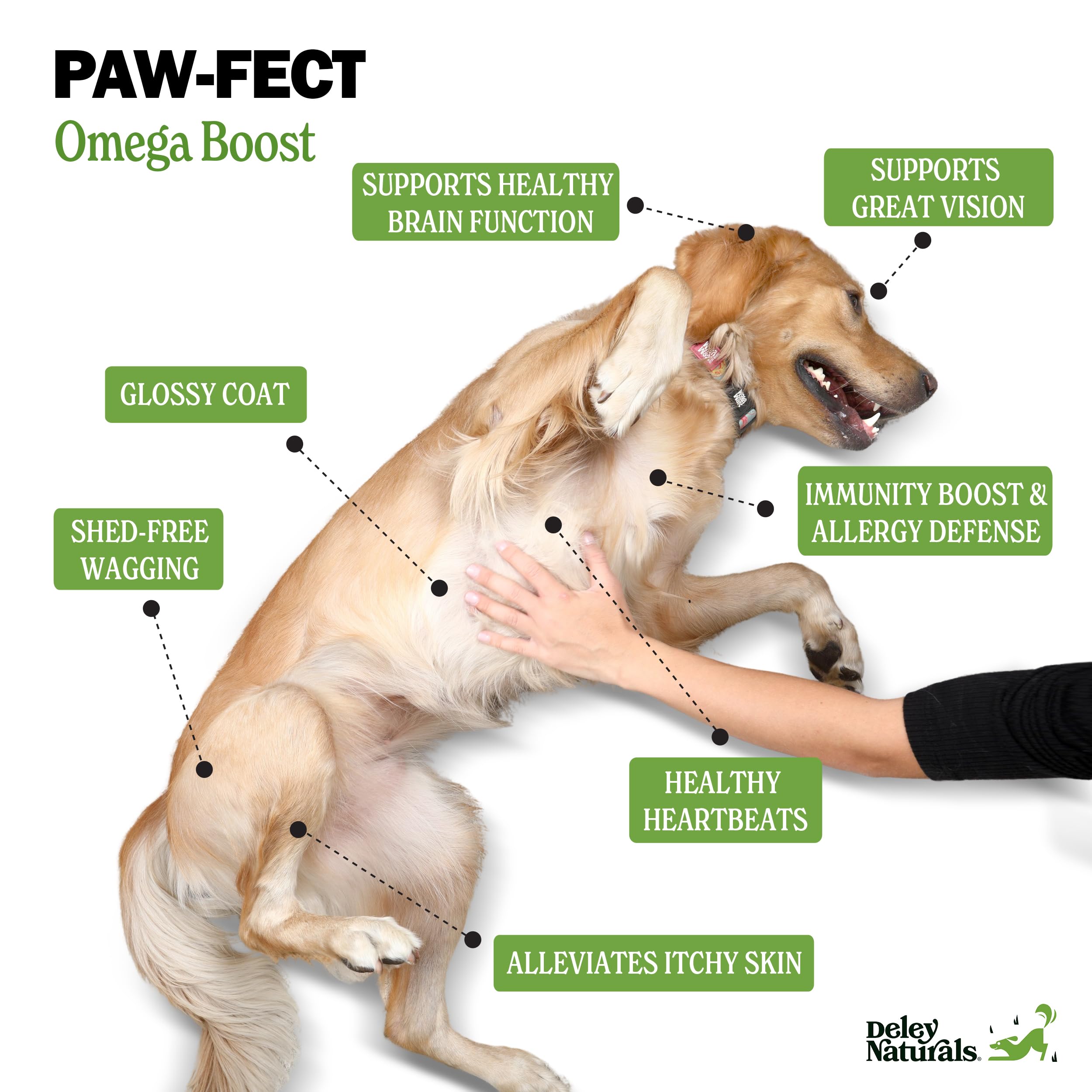 Deley Naturals Huile Poisson Chien, articulations plus flexibles.