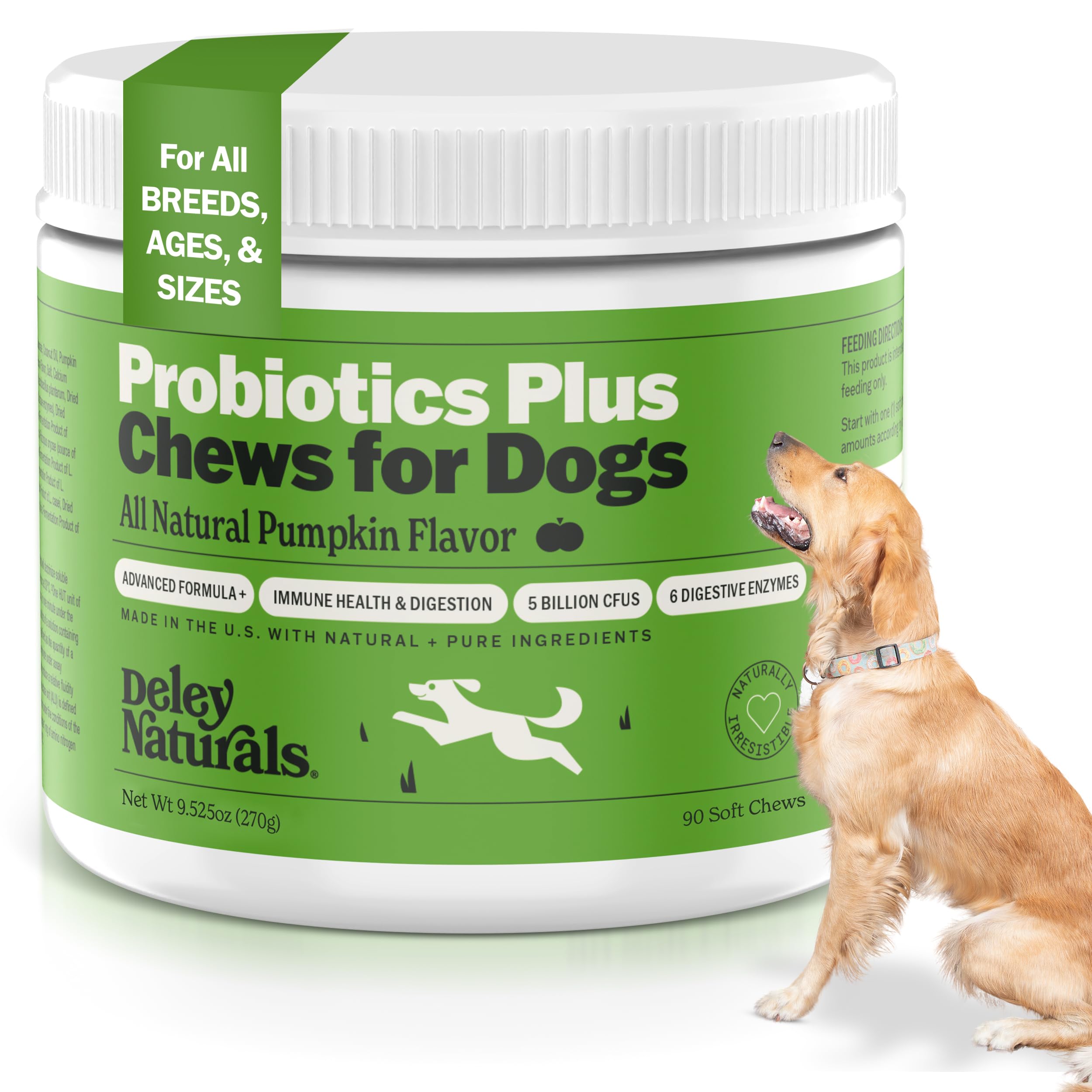 Deley Naturals Probiotics Plus Chews — avantages potentiels pour chiens sujets aux allergies.