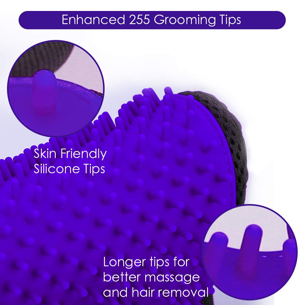 DELOMO gant bain animaux, massage relaxant sans irritations pour le pelage