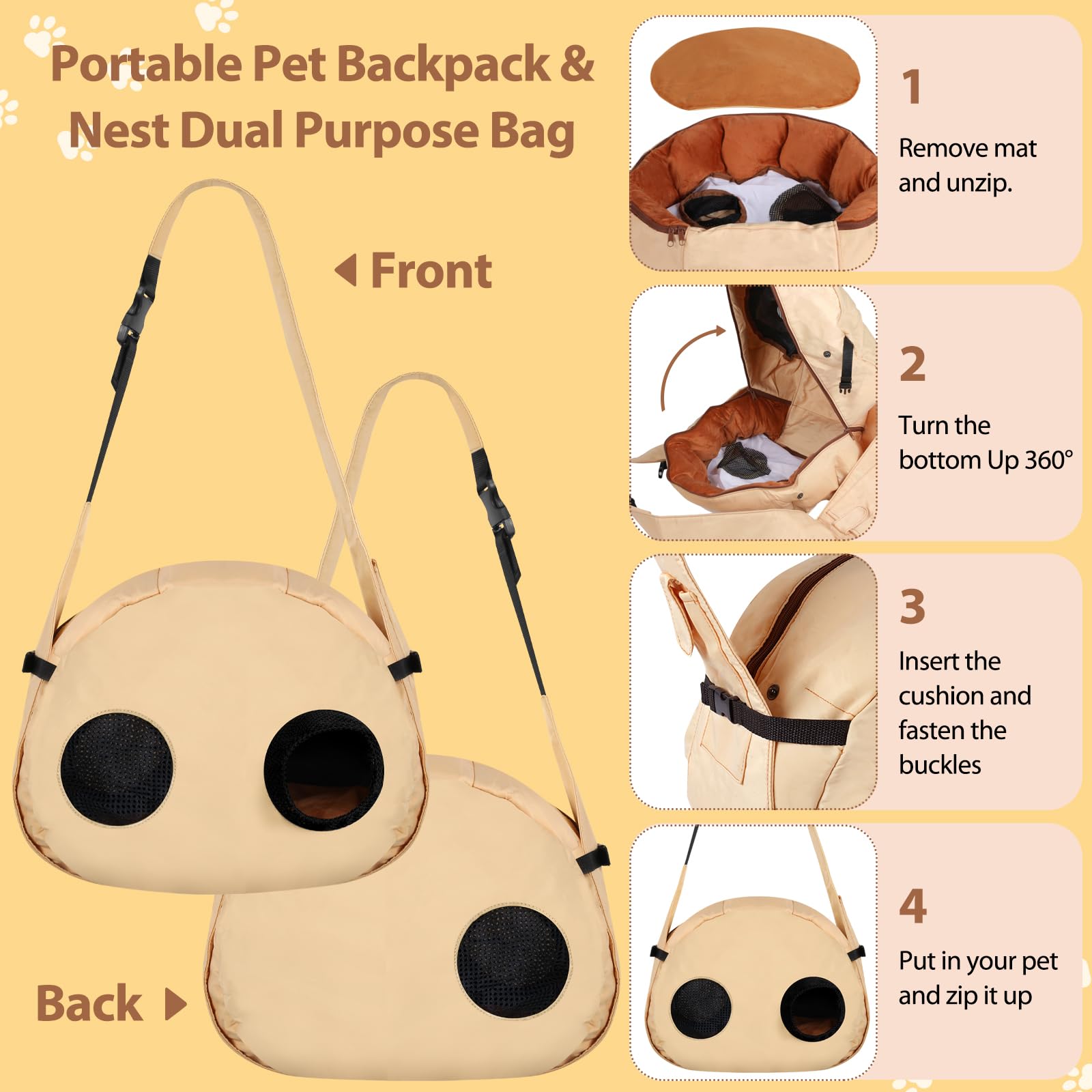 DELOMENPA Kaki mesh respirant, ventilation efficace pour petits animaux.