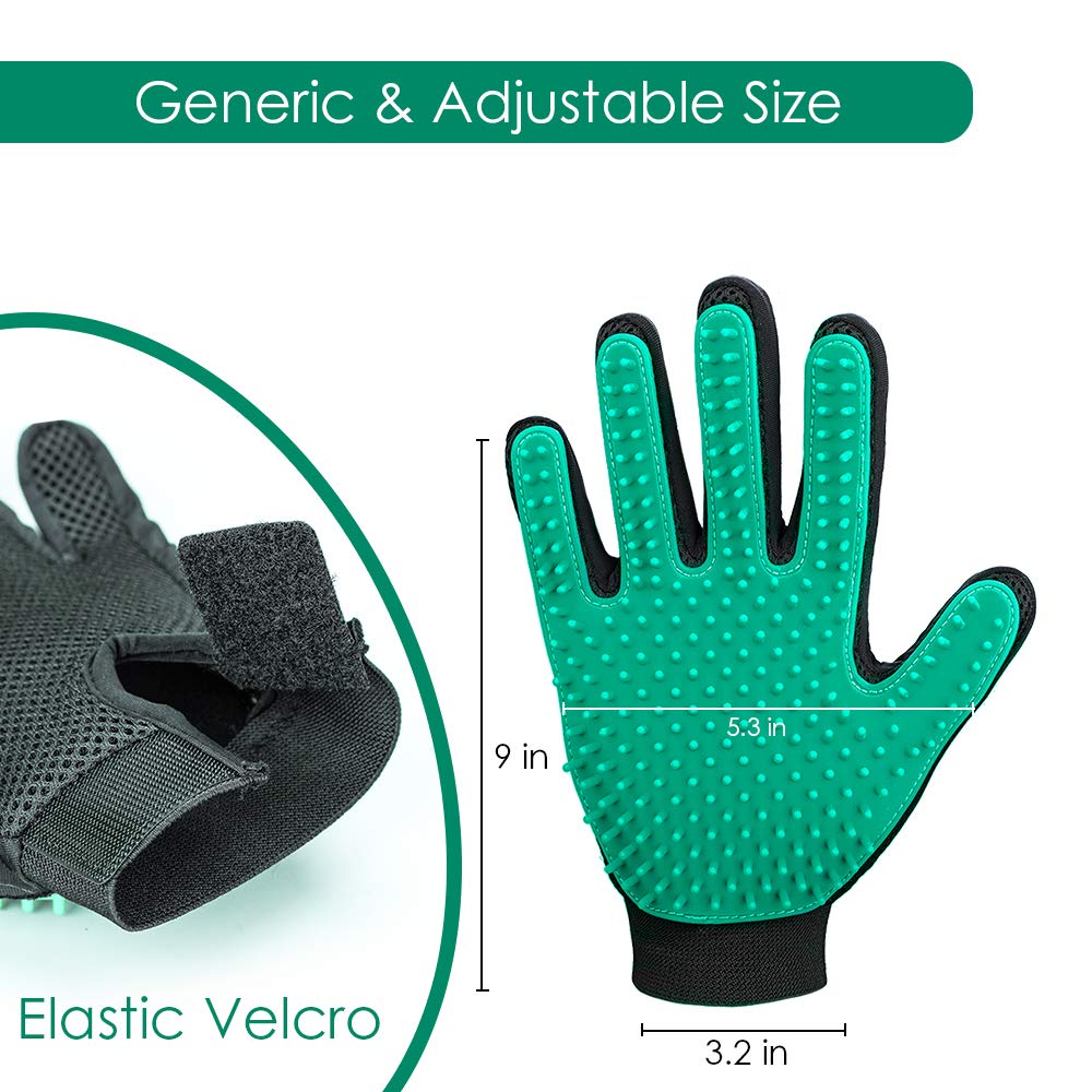 DELOMO deux gants verts, utilisation droite et gauche.