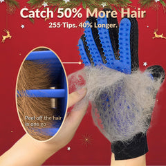 Gants DELOMO avec pointes en silicone, détachent facilement les poils.
