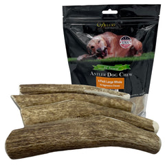 Deluxe Naturals, corne d elan entier 6-9 pouces, mordillage durable pour chien.