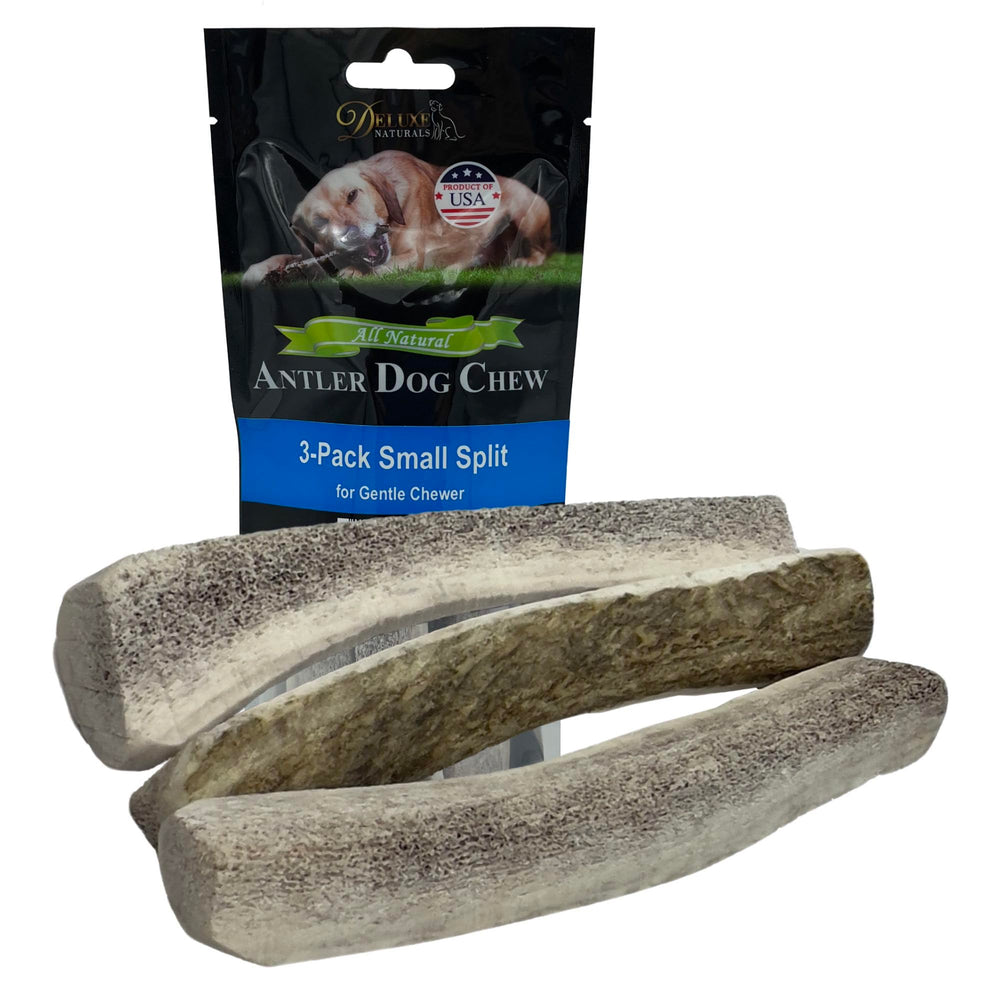 Deluxe Naturals: os d'élan fendus petits en lot pour une mastication durable et sans odeur.